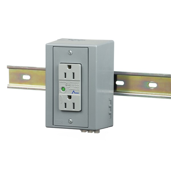 Straight Blade Receptacle, 5-15R, 15 A, 125V AC, 2 Pole, 3 Wire, Flush Mount, Grounded